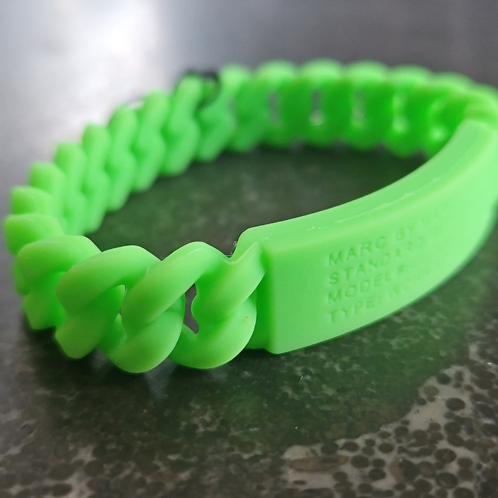 Marc by Marc Jacobs Toucan Green Braided Silicone Bracelet